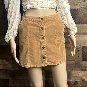 Altar'd State Corduroy Button Down Skirt